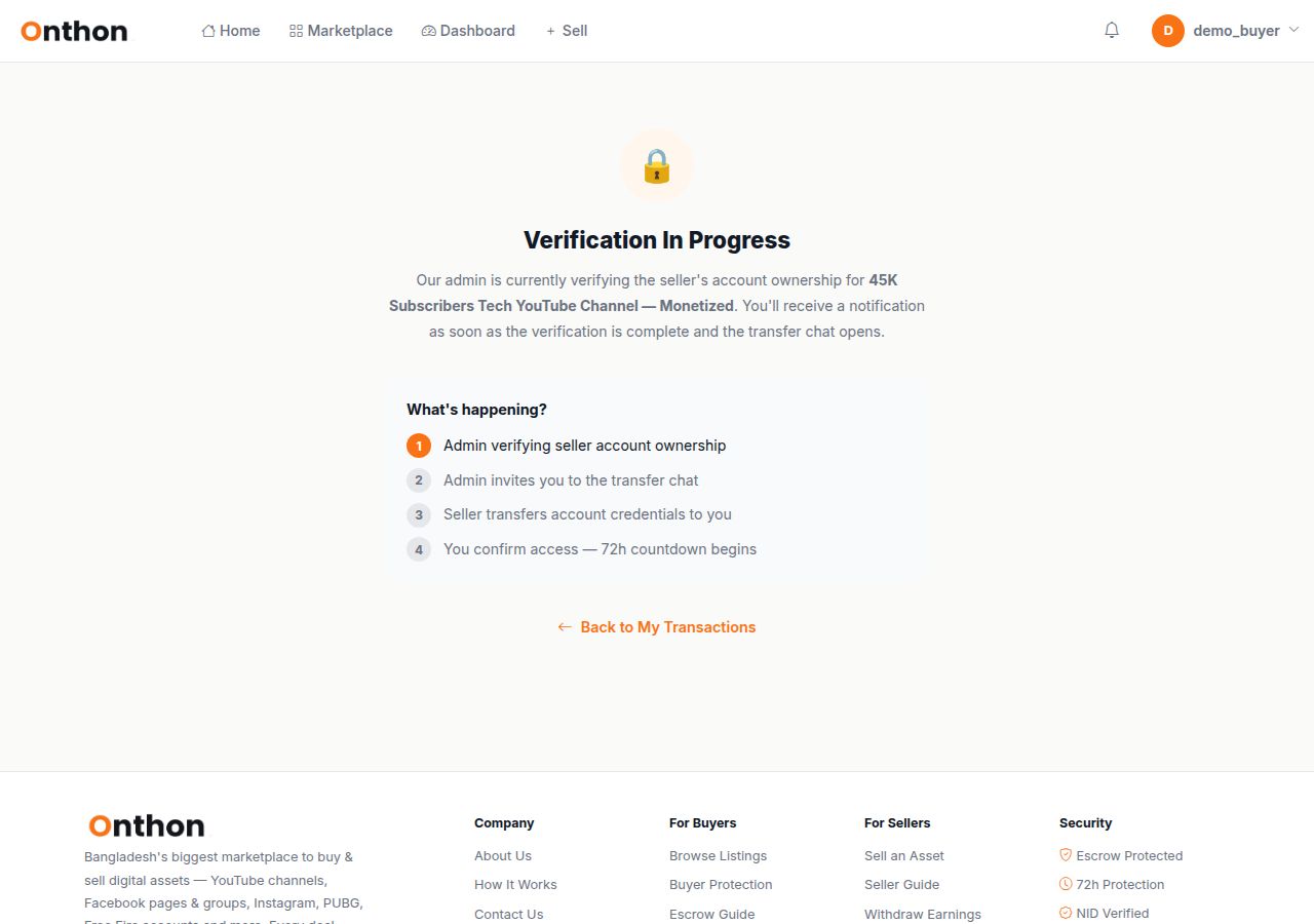 Verification in progress