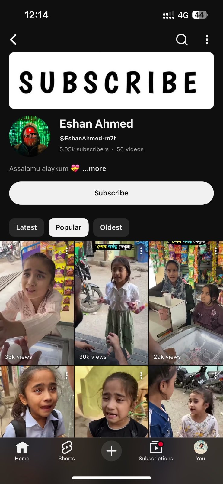 5k subscribers you tube channel.