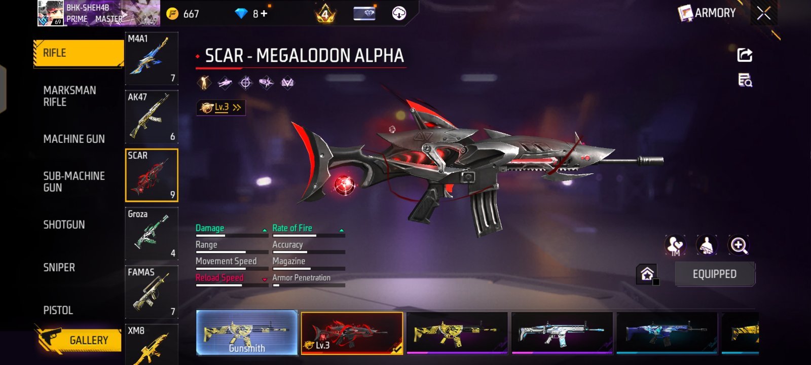 🔥 FREE FIRE ID FOR SALE 🔥  👑 Prime Level 4 🎮