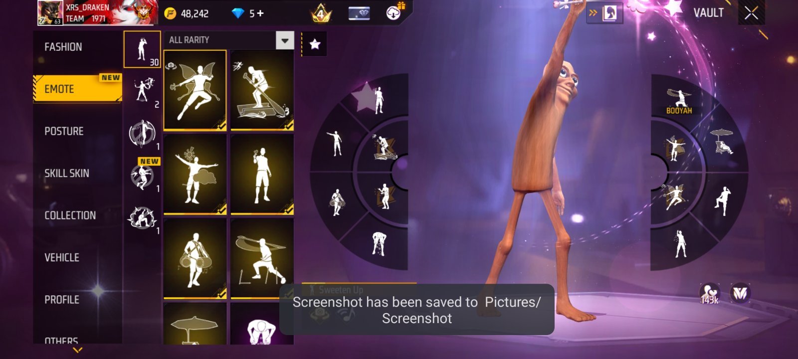 Free fire id 63 lvl joss collection