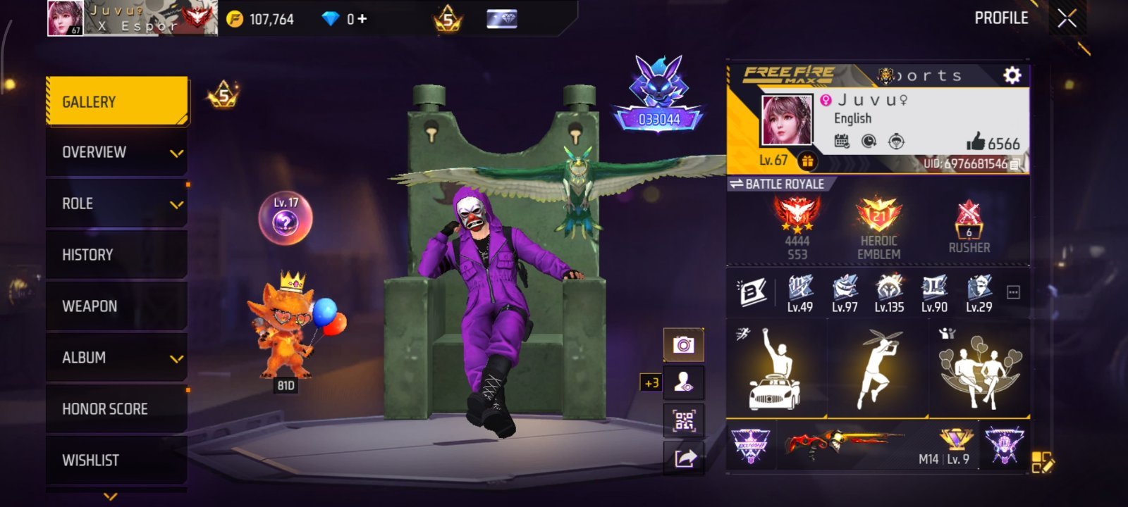 Prime level 6 / purple & black Criminal bundle id