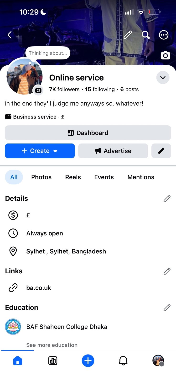 Facebook page