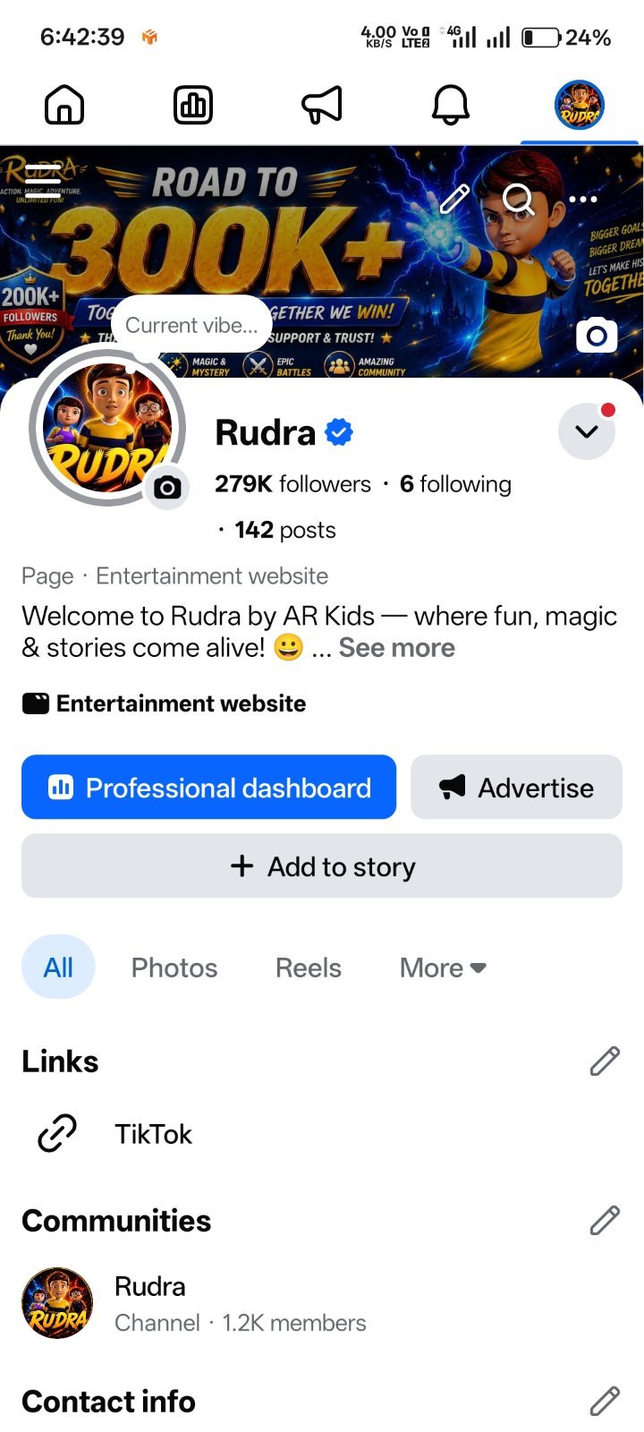 Facebook Page 279k Follower