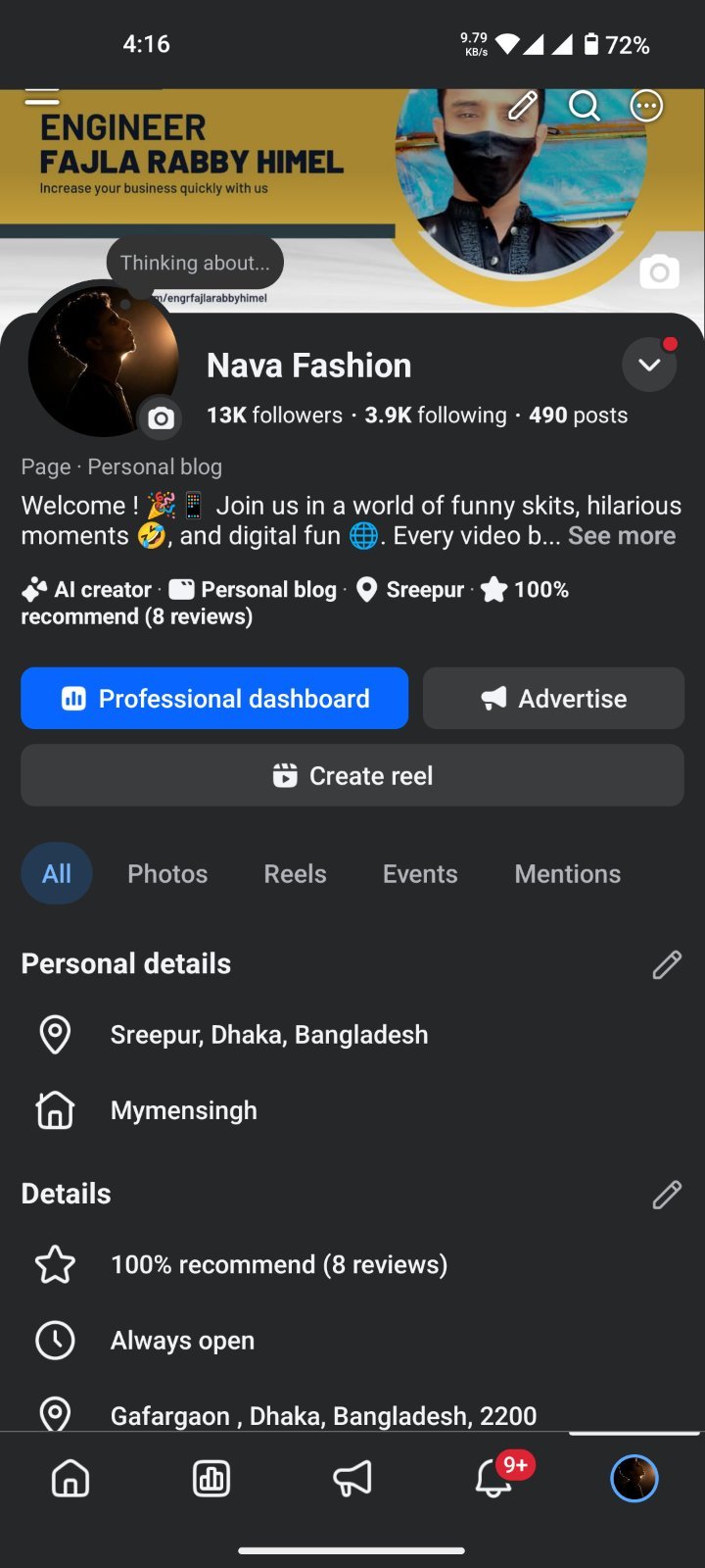 Facebook Page - 13k Followers