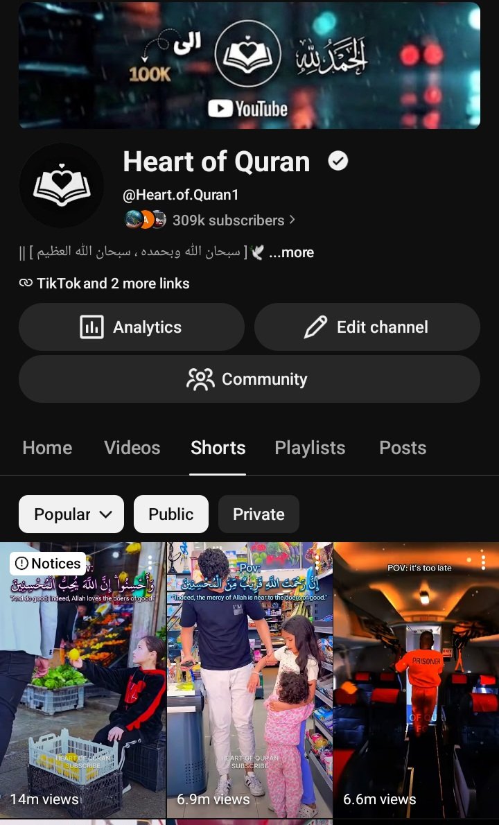 Youtube Channel–310k+ Subs