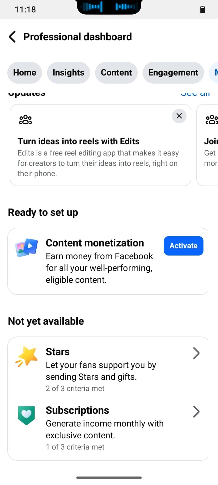 Cm set-up page available