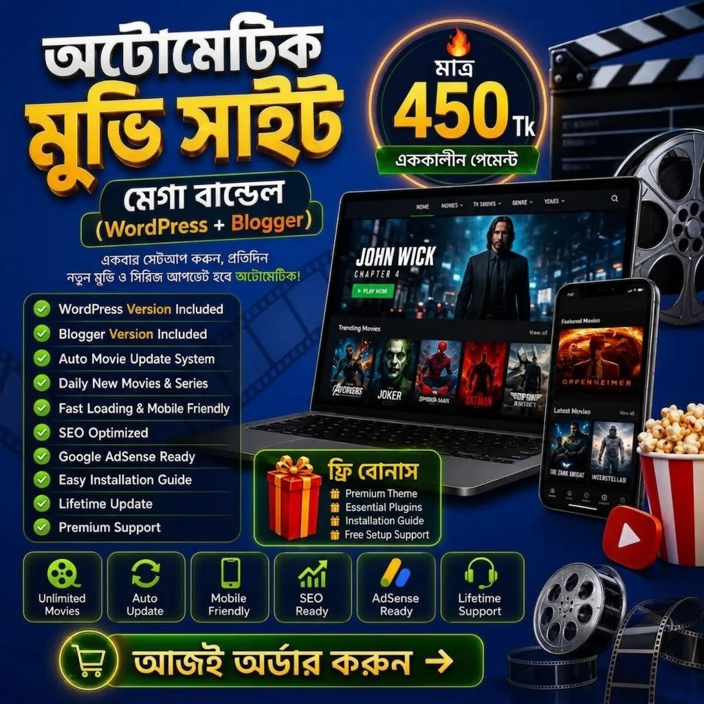 অটোমেটিক মুভি সাইট - মেগা বান্ডেল