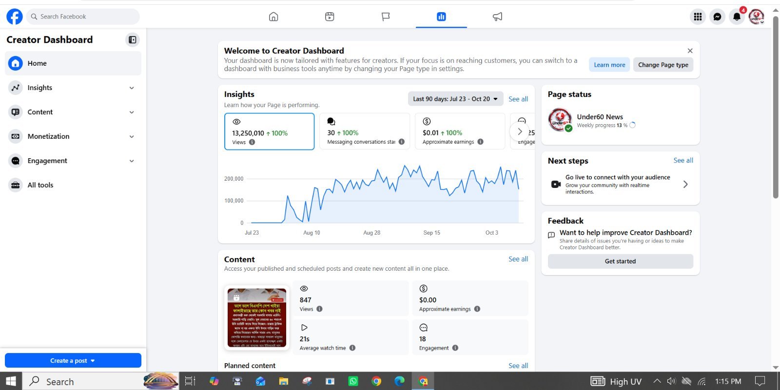6.5k organic followers page sell hbe , full fresh