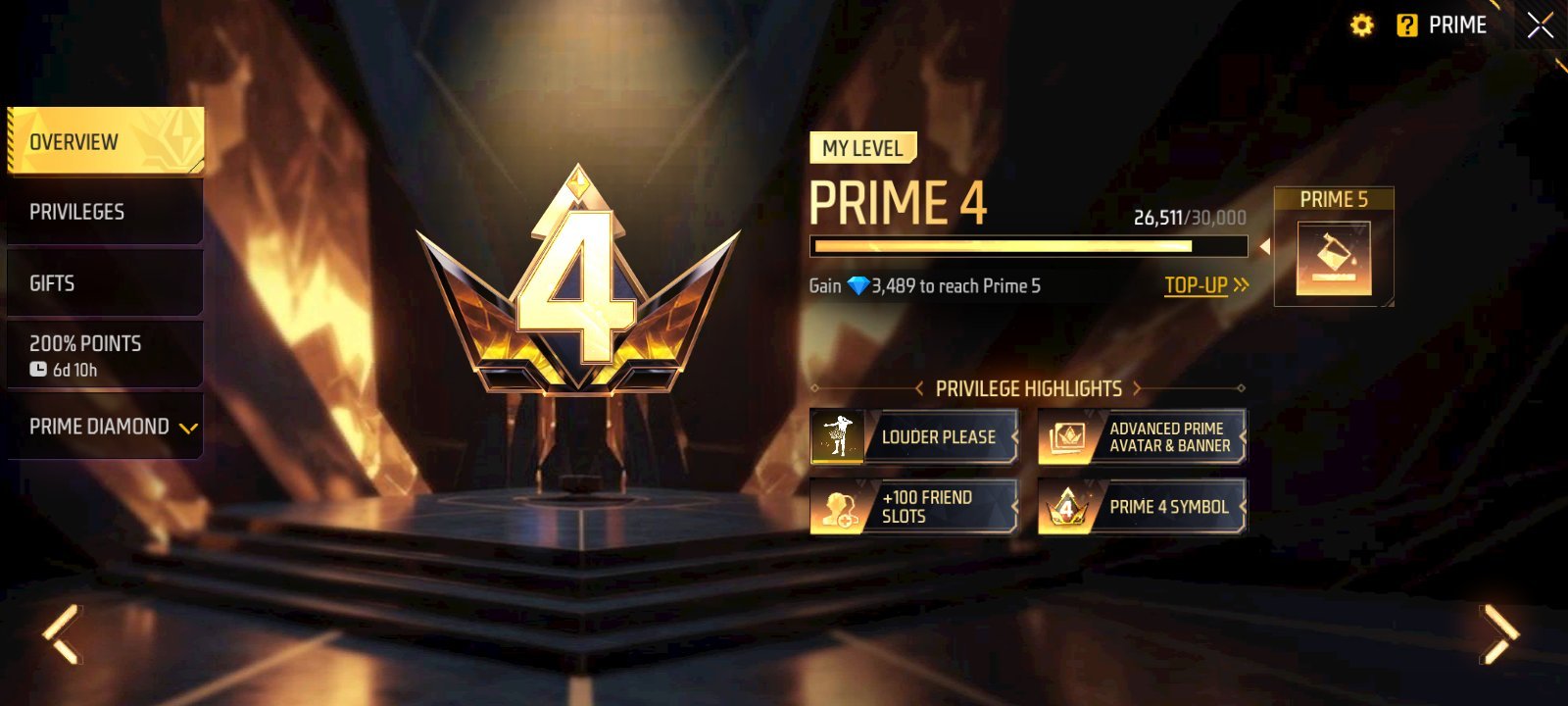 Free Fire Lv63 Prime 4 | Rare Naruto & JJK Bundles