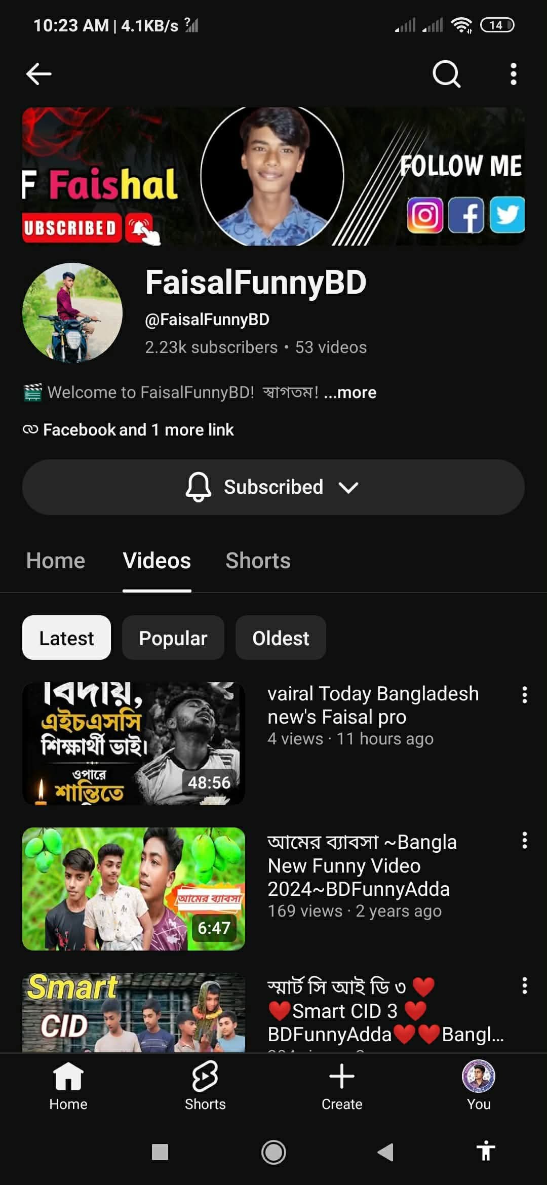 https://www.youtube.com/@FaisalFunnyBD