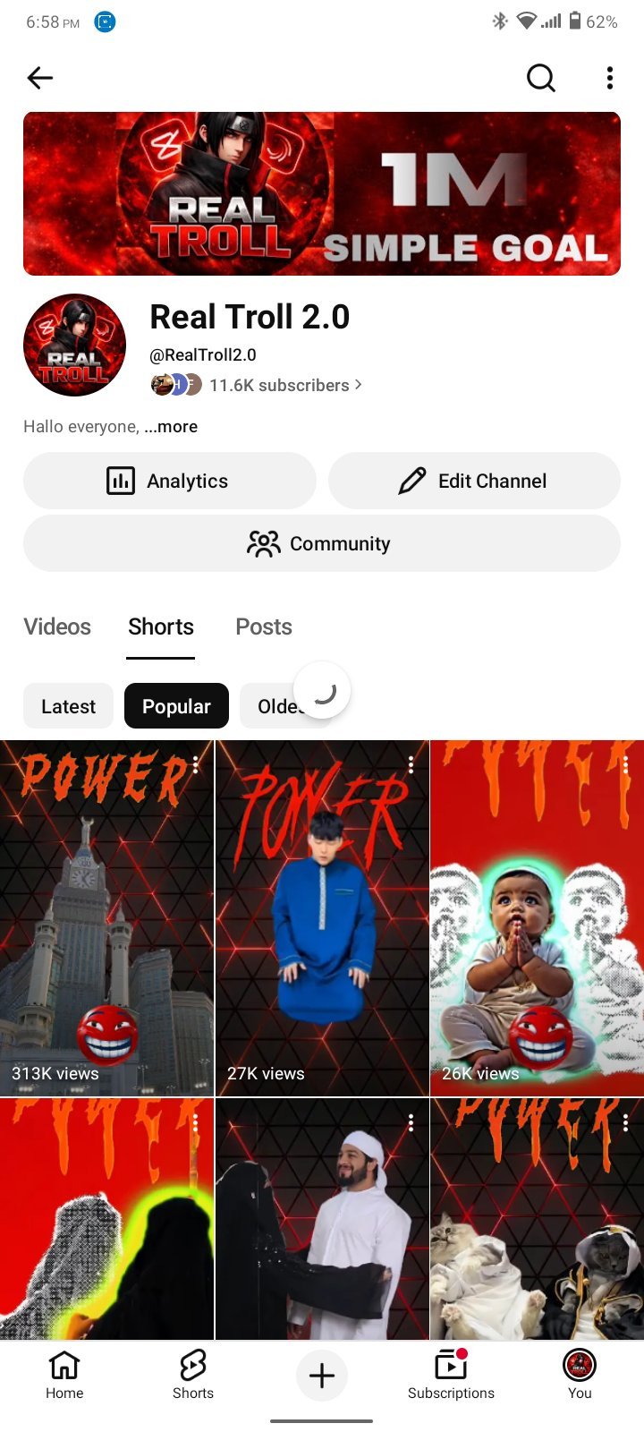 Yt channel Sell