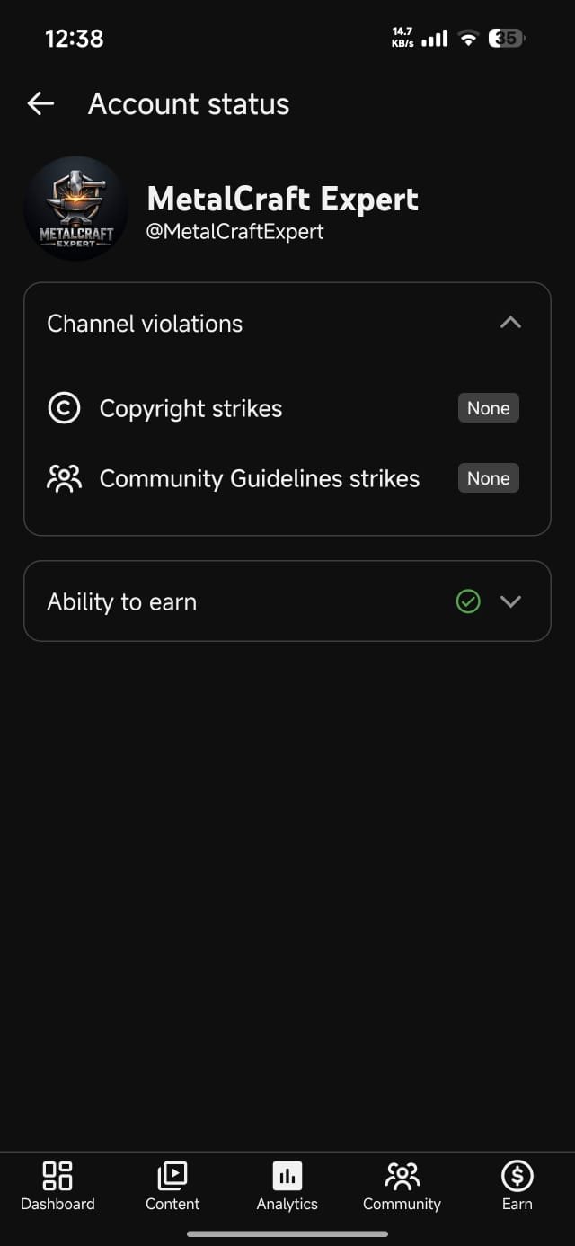 Youtube channel sell