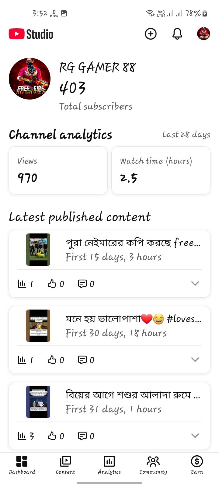 403 Gaming video YouTube chanel