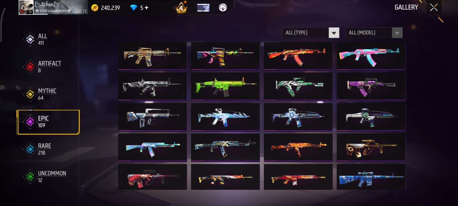Prime 5, lengendery bundle with love emote and  8 evo guns 7ta 4 level r ekta 3