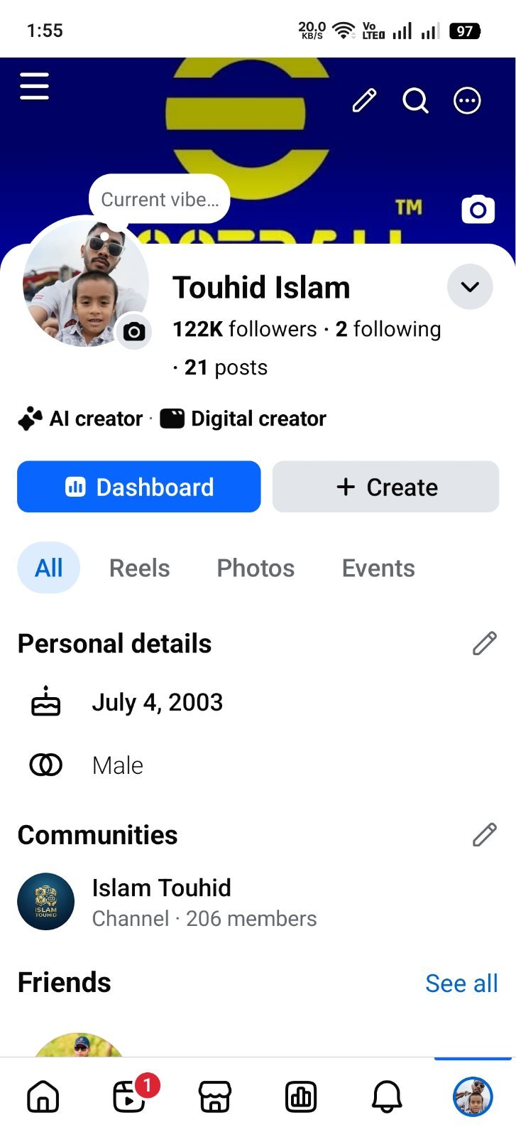 Facebook professional account