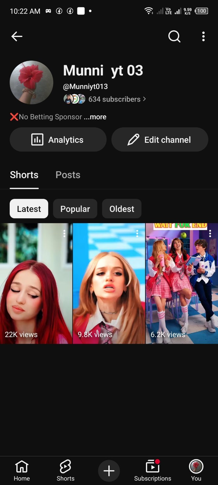 Running channel