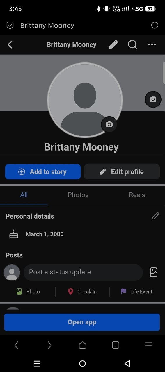 Facebook New Account