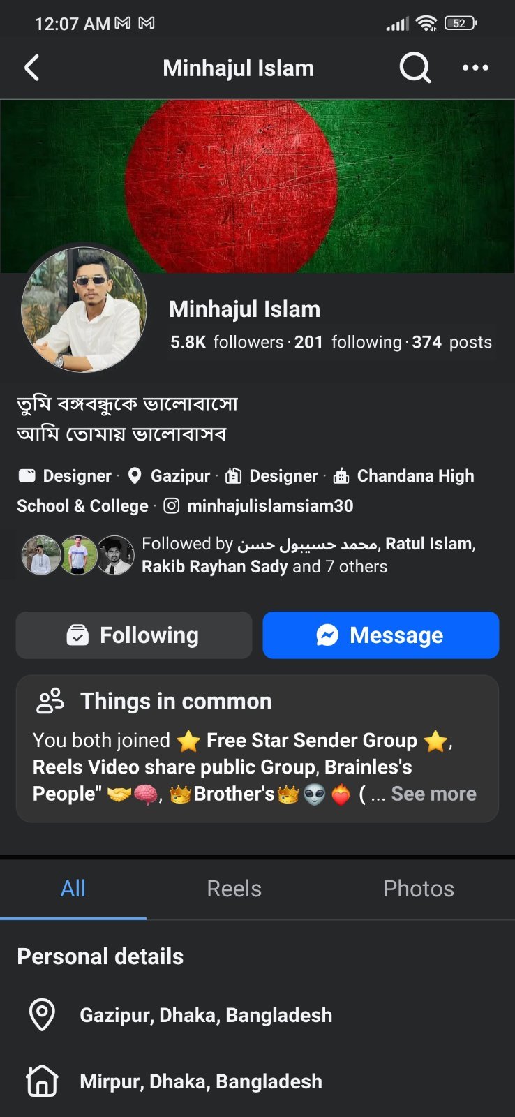 5.8k follers,, content monetized active