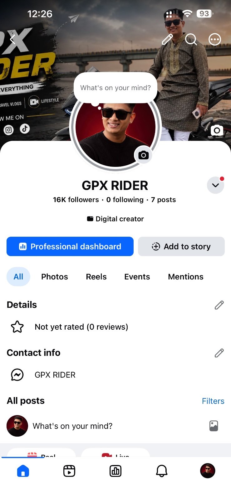 Facebook page -16k