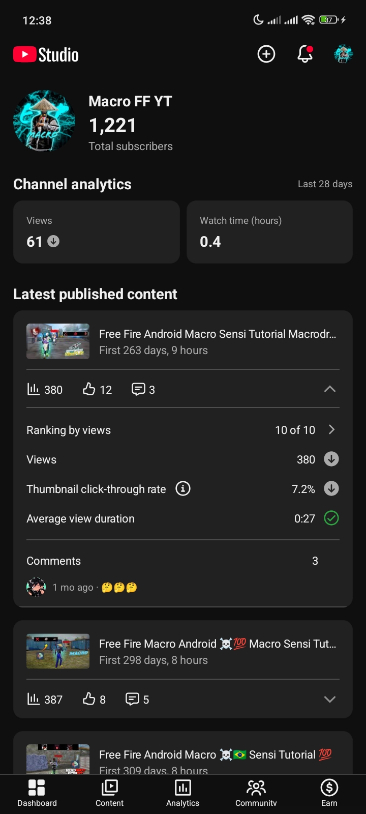 Free fire gaming channel