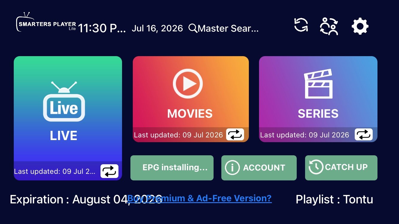 IPTV Account 300+ Channels