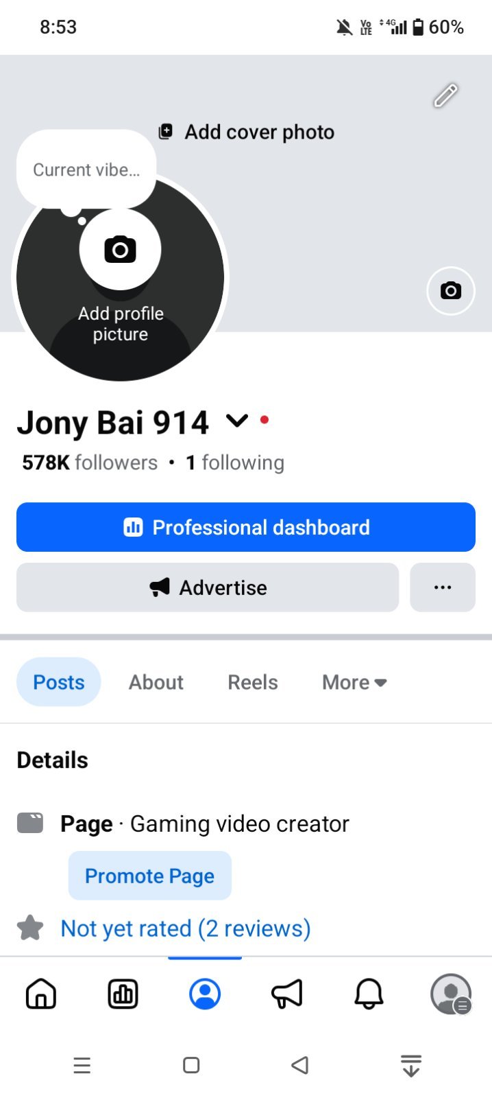Facebook page sell