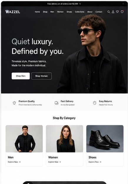 WAZZEL Premium Fashion E-Commerce Website – Ready to Launch