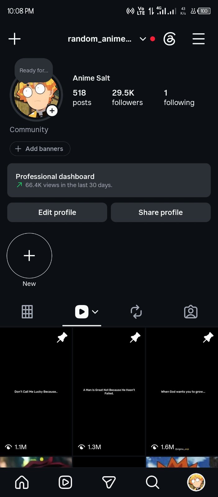 🚀 Active 29.5K Anime IG Page | 67K+ Monthly Views | Perfect for Theme Page Biz