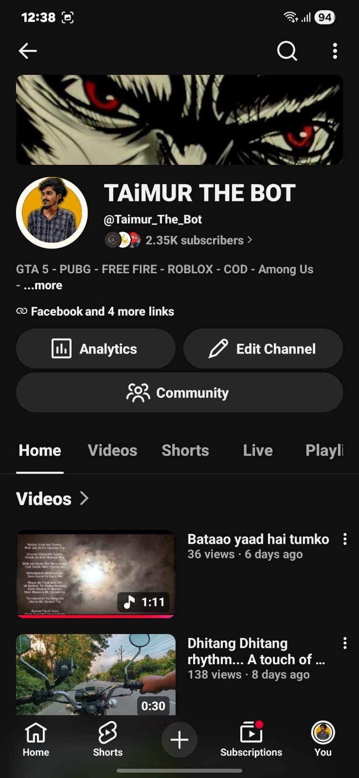 2.35k subscriber channel অনেক দিন ব্যাবহার হয় না