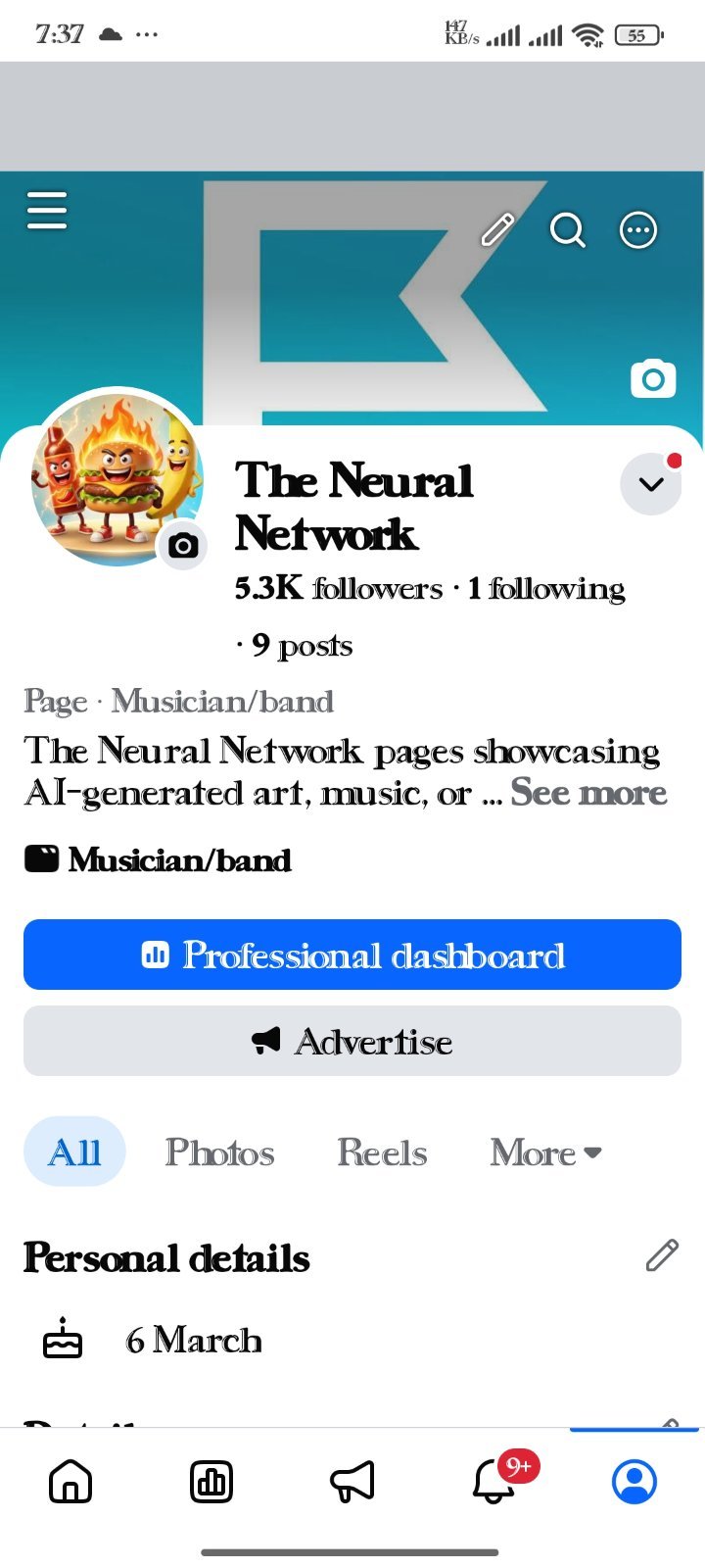 5.3k followers Facebook page