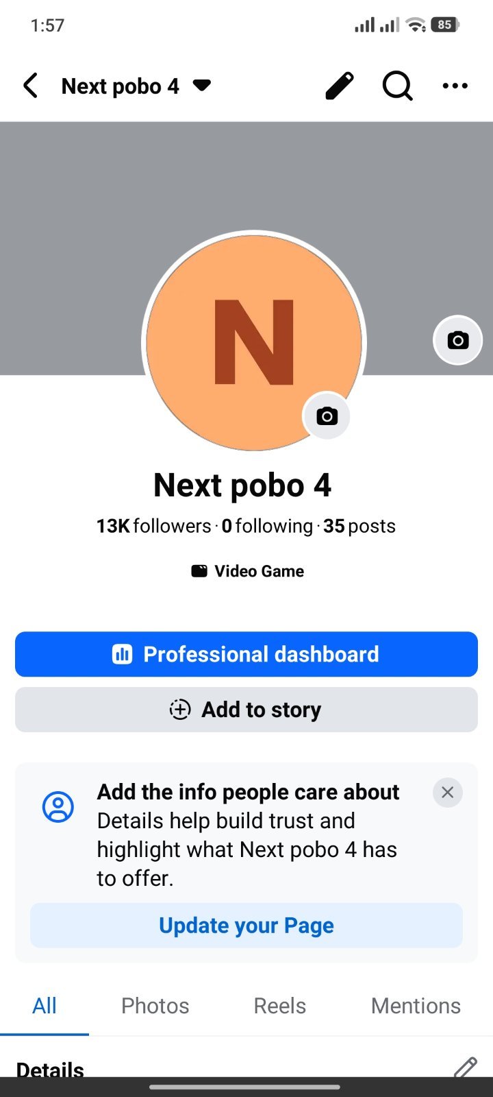 13k organic follower Facebook page.