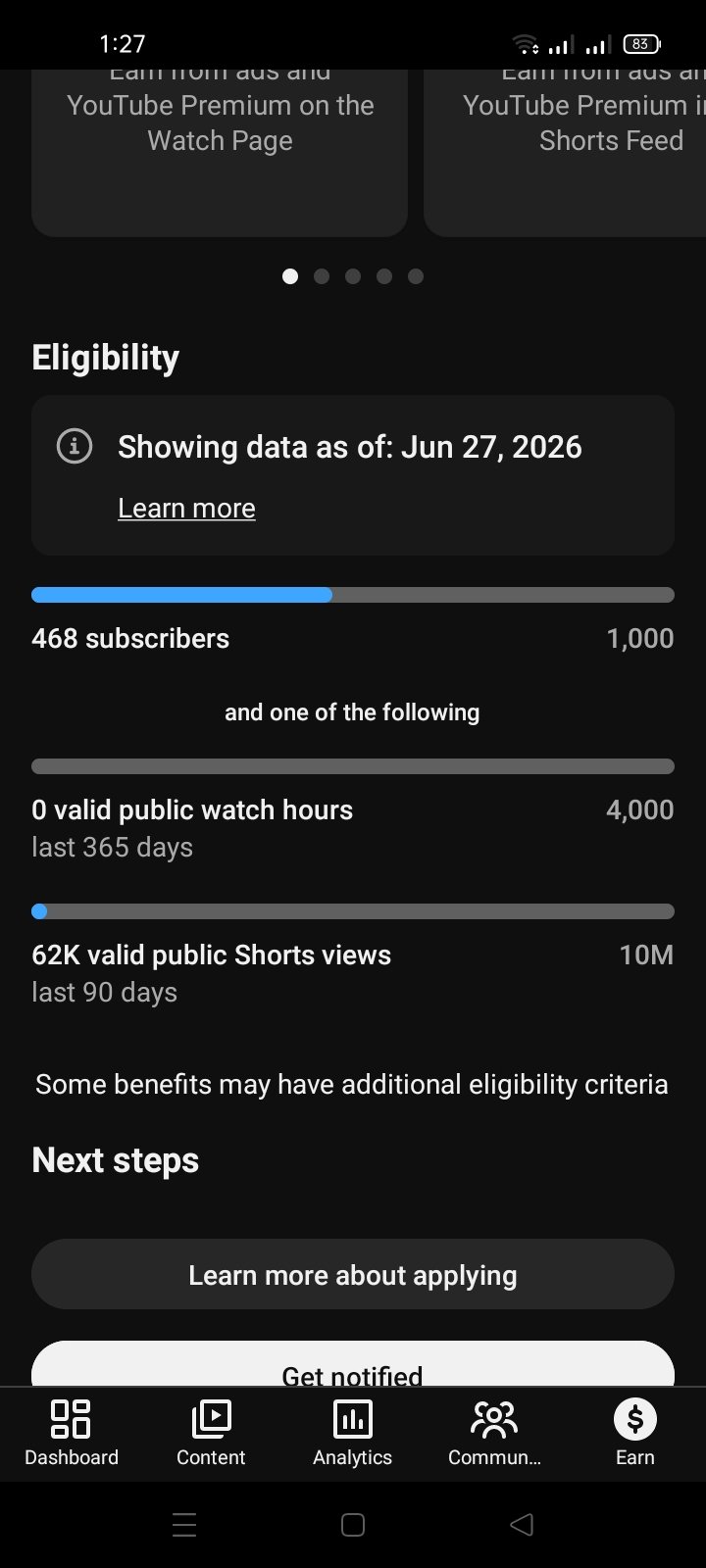 Shorts YouTube channel sell hobe