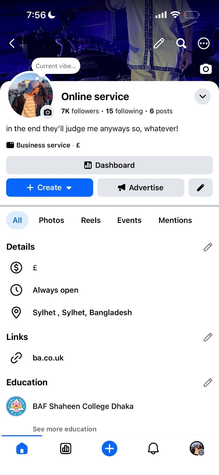 Facebook page