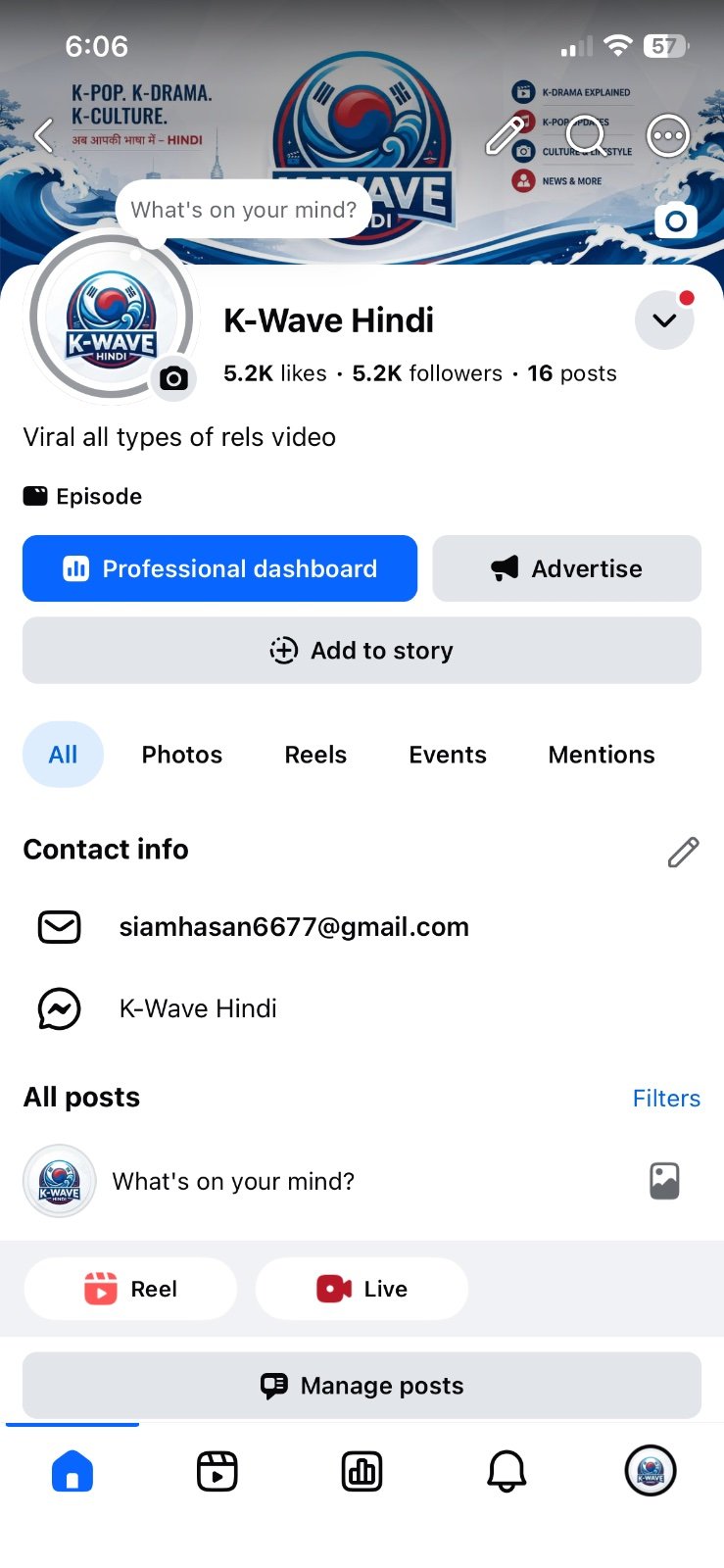 Facebook page 5.2k