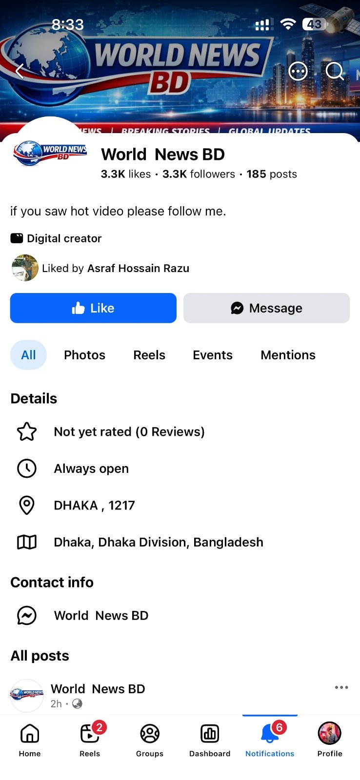bd news page sell hobe