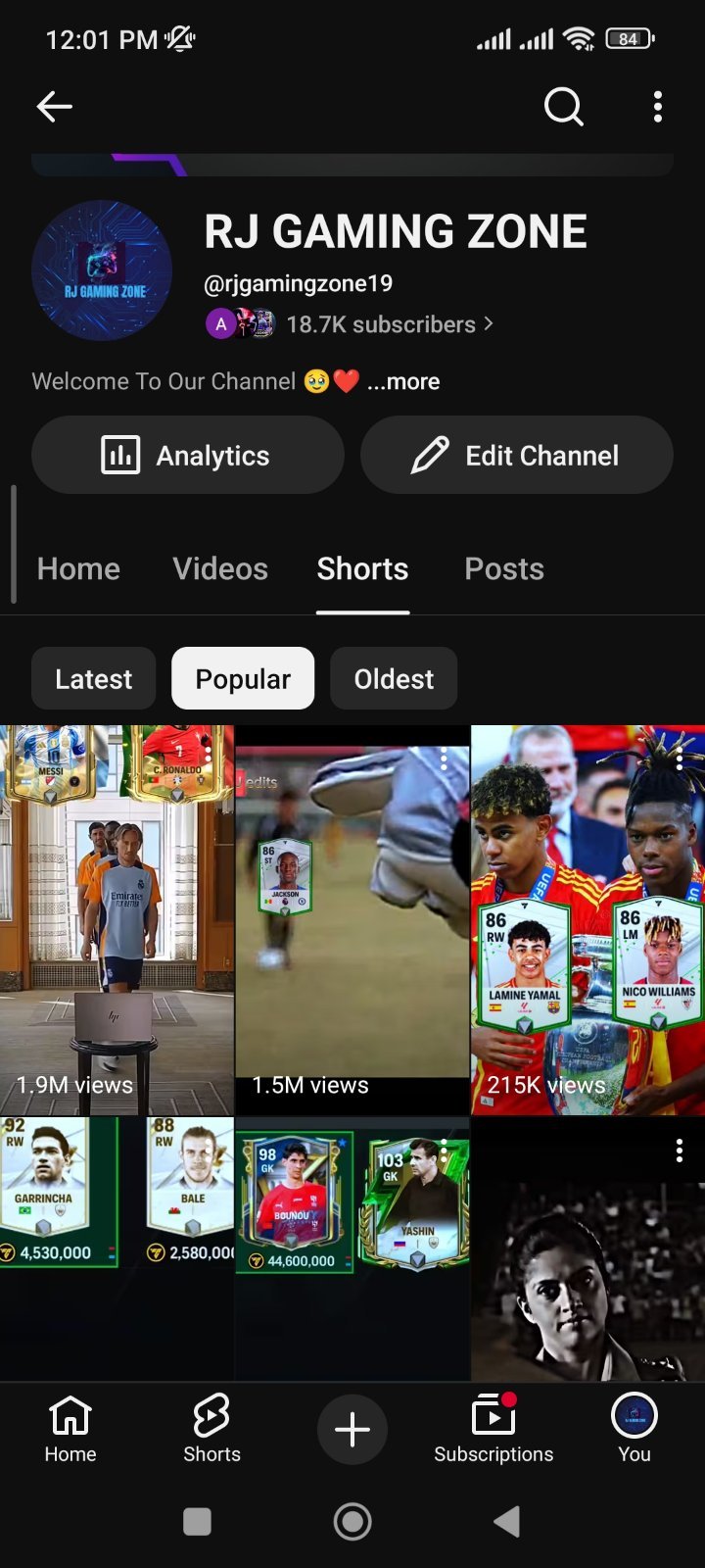 18.7k+ Channel For Sell😘