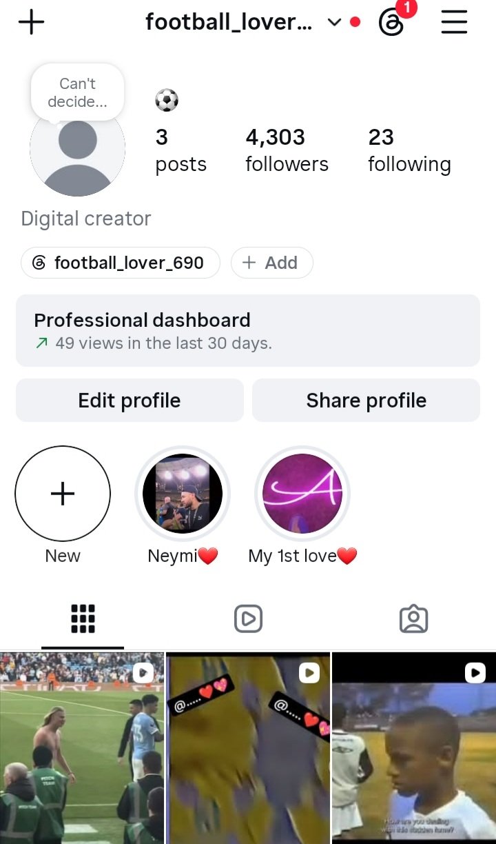 Old Instagram account.(low price)