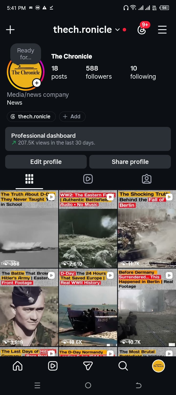 Instagram  হাই রিচ পেইজ , ভিডিওতে অনেক ভিউ হয়