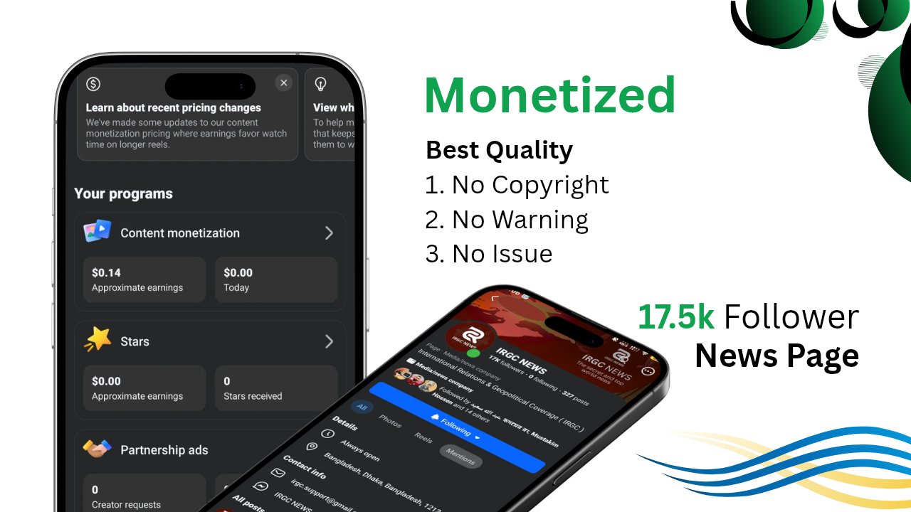 𝗡𝗲𝘄𝘀 𝗣𝗮𝗴𝗲 𝗦𝗲𝗹𝗹: Best Quality 𝟭𝟳.𝟱𝗸 Follower Page.