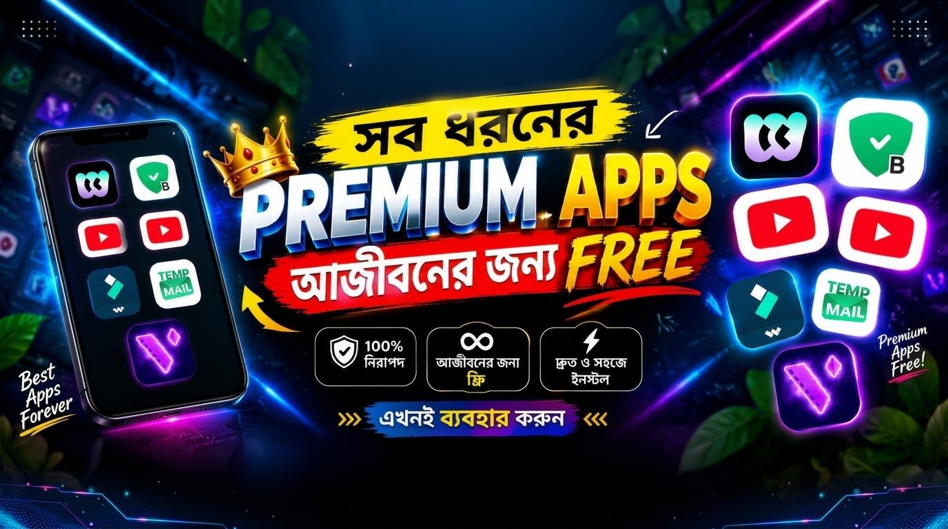 সব প্রিমিয়াম অ্যাপস আজীবনের জন্য