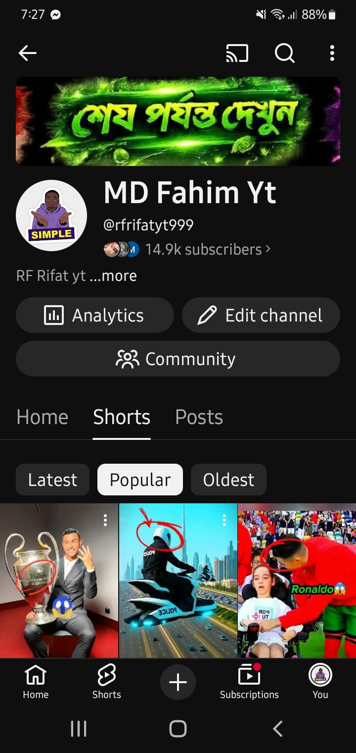 Engaging shorts channels