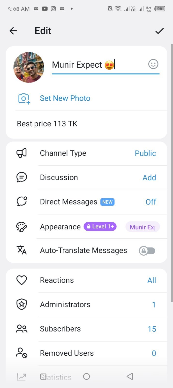Telegram  brandnew Channel for Limited time