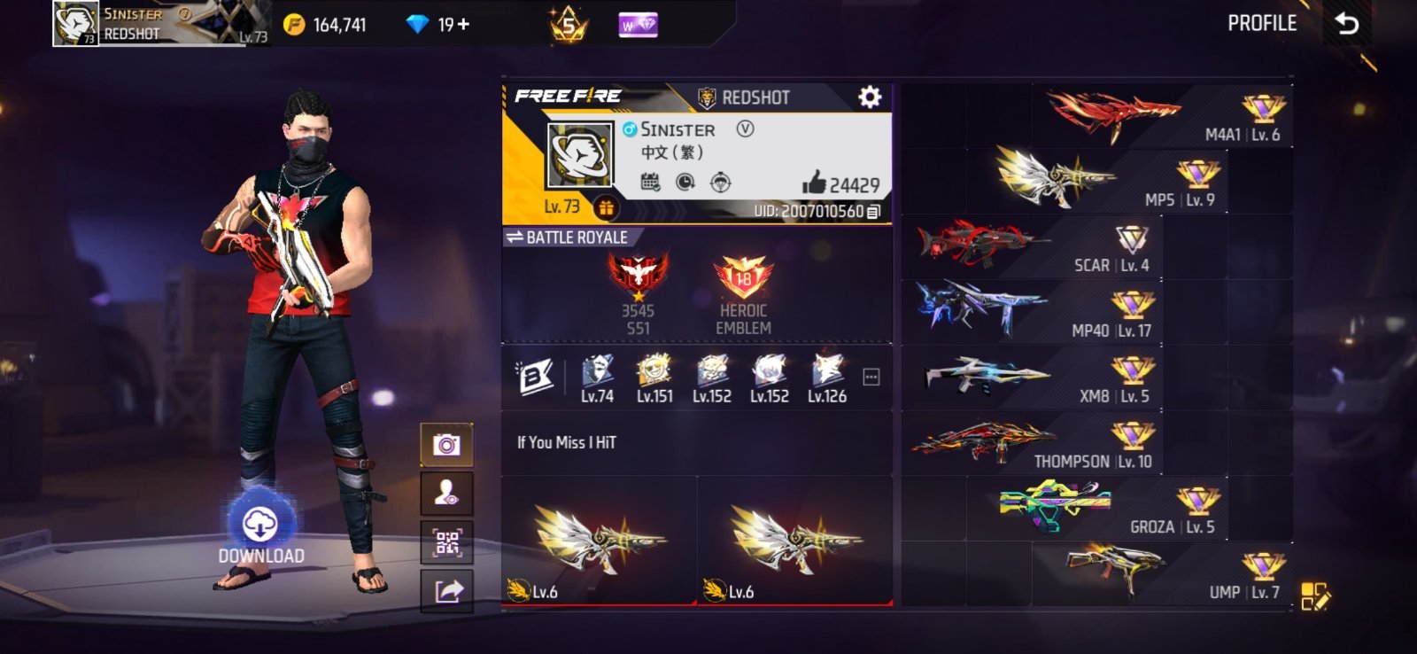 6 years old free fire account