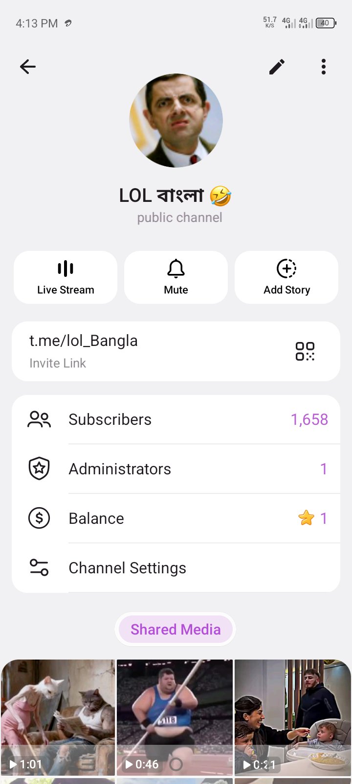 Telegram Funny Channel Sell