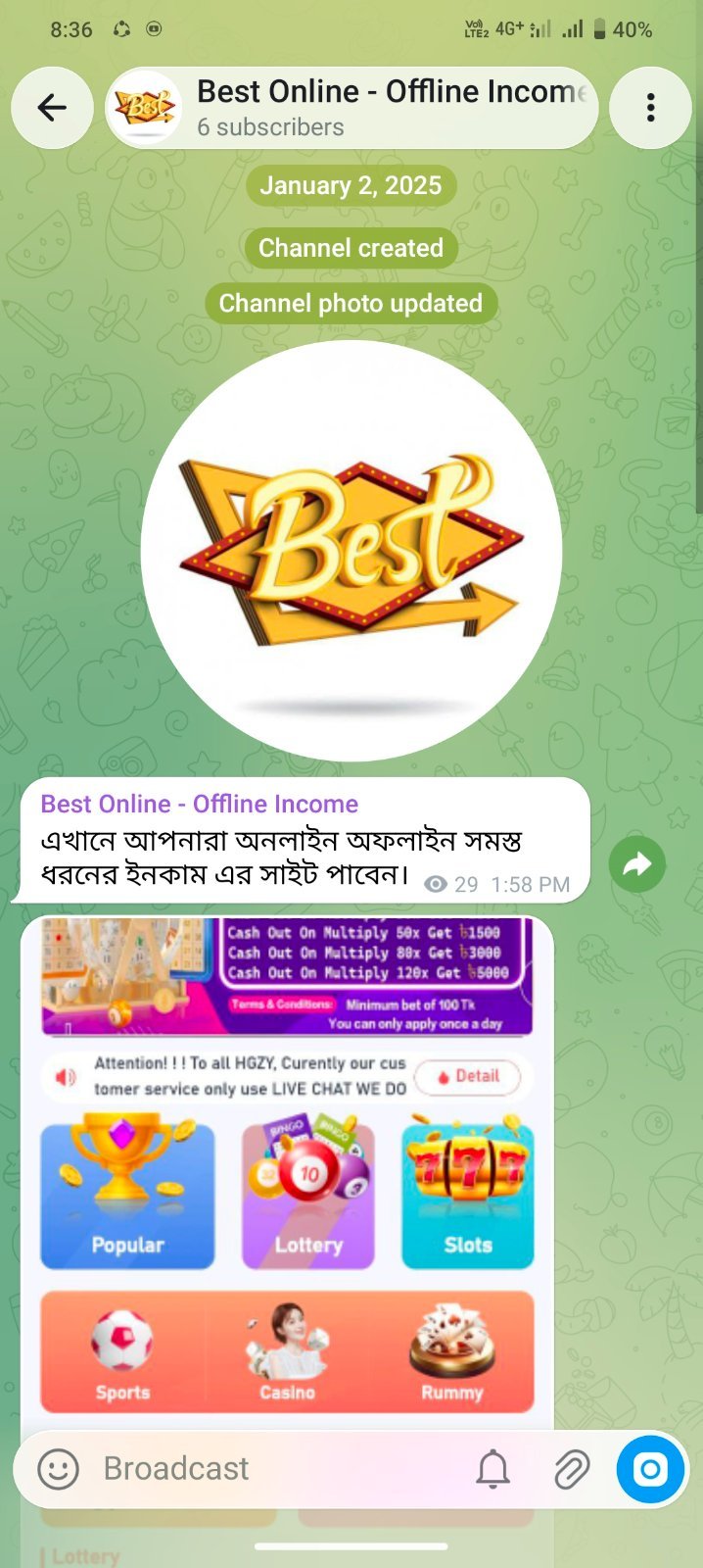 Telegram group sell