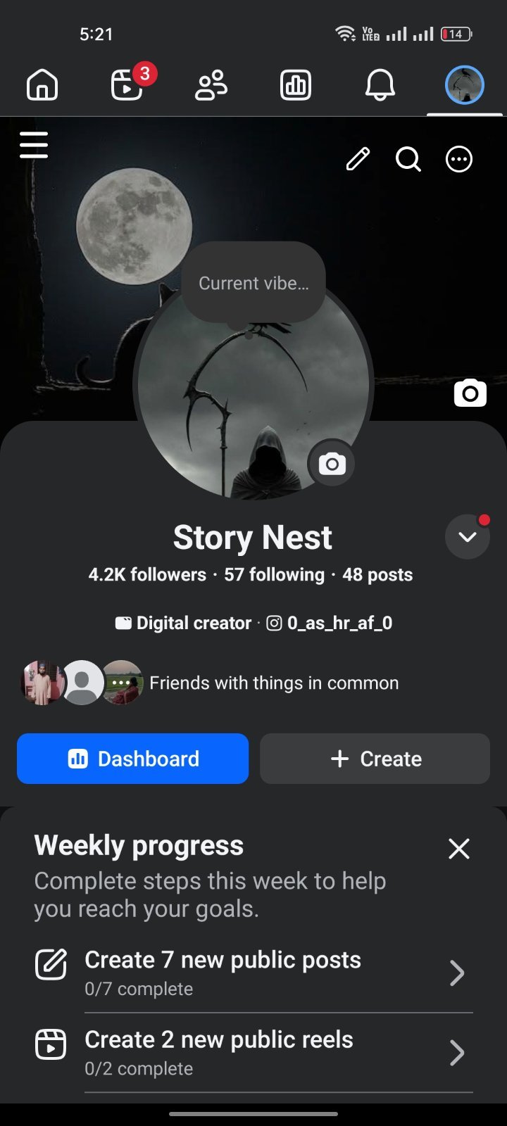 Full fresh Facebook page