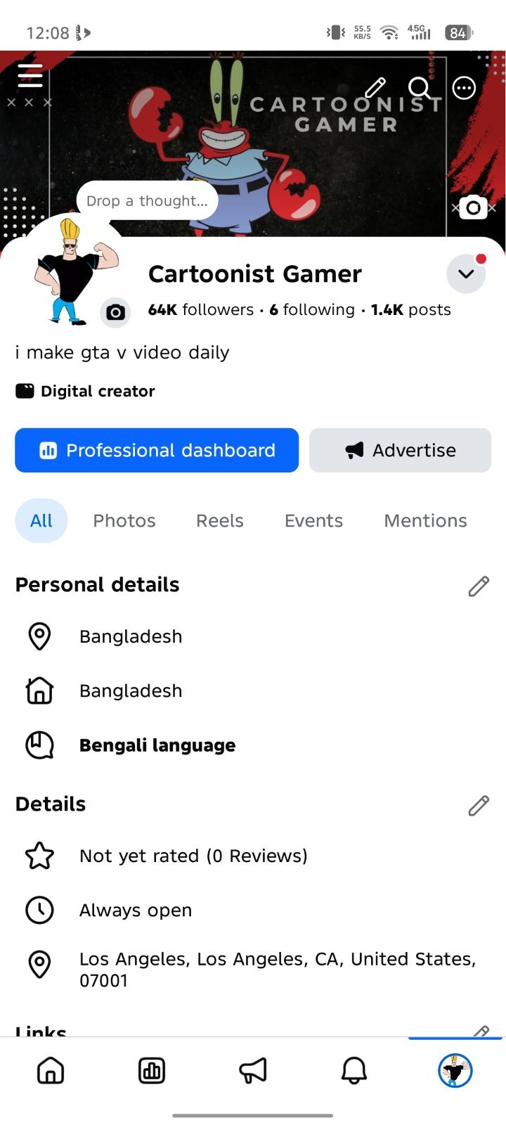 Facebook page