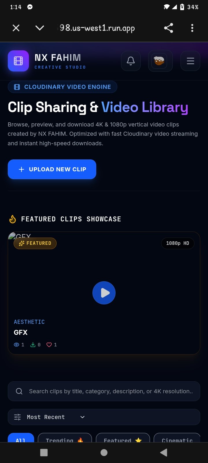 🚀 NX FAHIM — Premium Gaming & Creator Website For Sale
