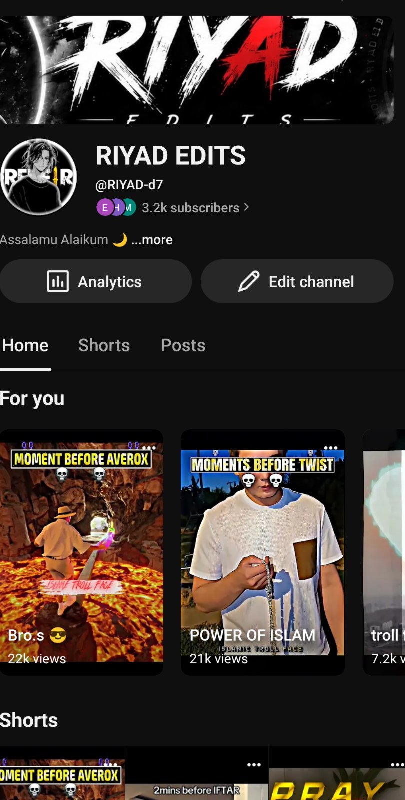 YouTube Shorts Channel for Sale – 3.2K Subscribers | 300K+ Views