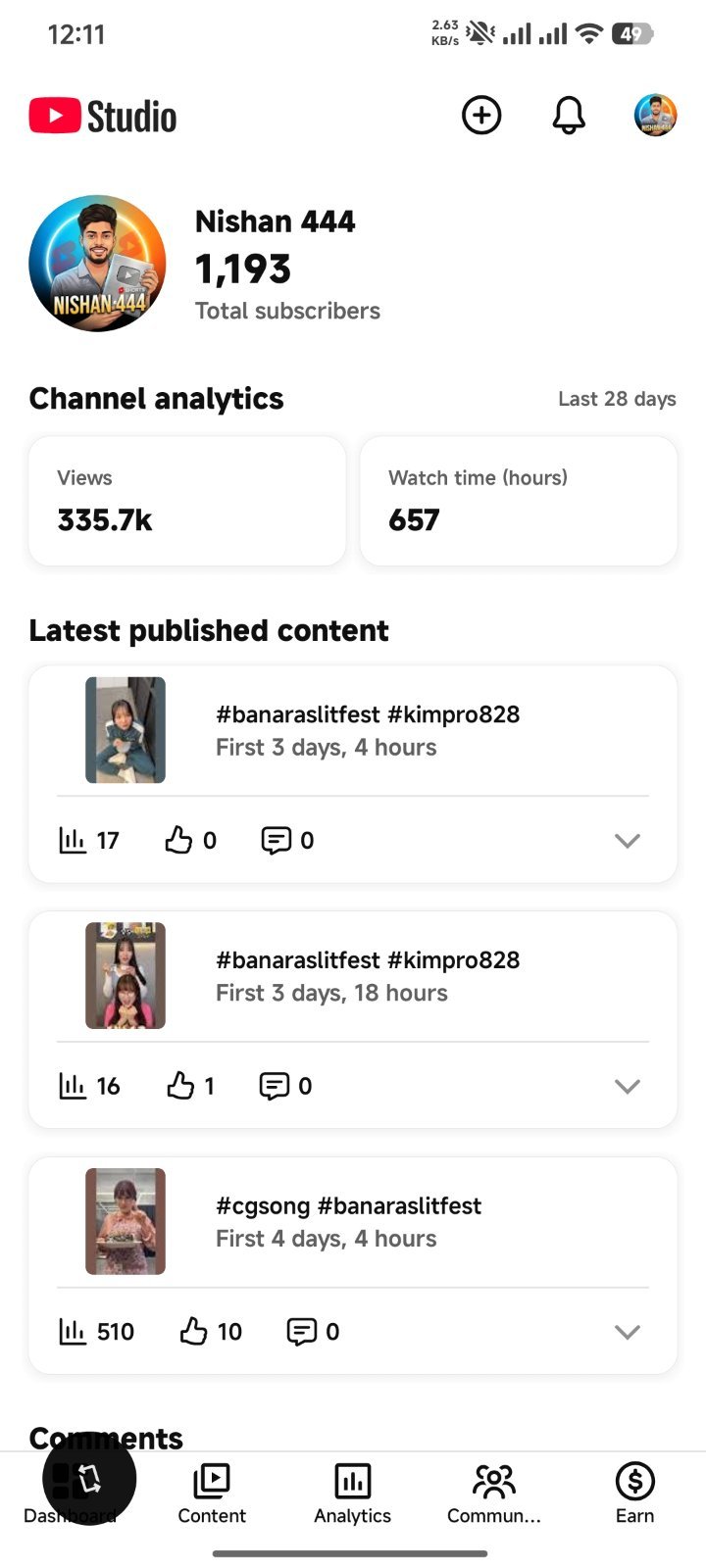 1190+ Subscriber Channel Sell Hbe price low